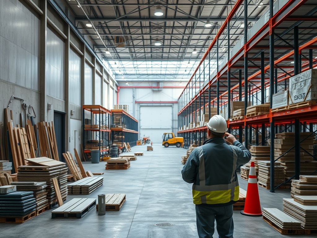 Warehouse construction priorities: slabs, doors, racking, and traffic flow